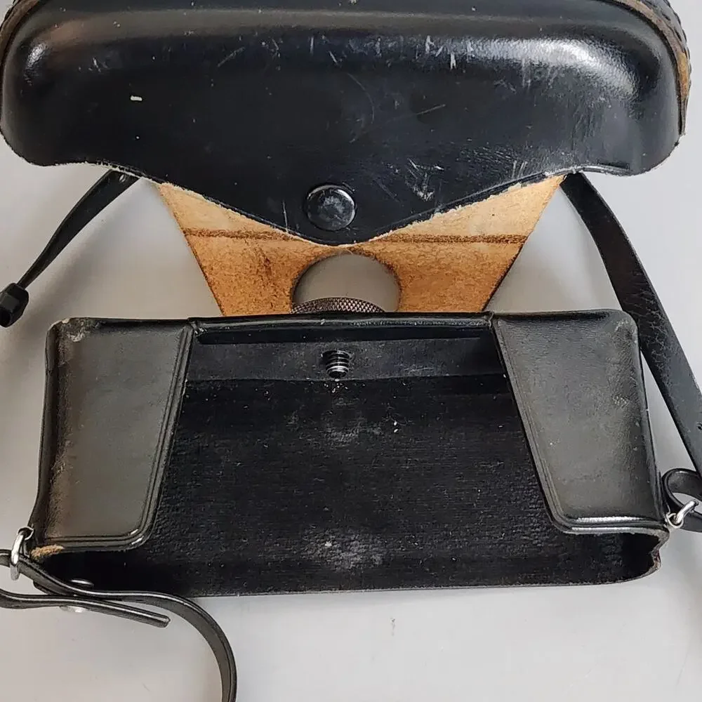 Canon Canonet QL25 Leather Camera Case and Shoulder Strap-Made in Japan